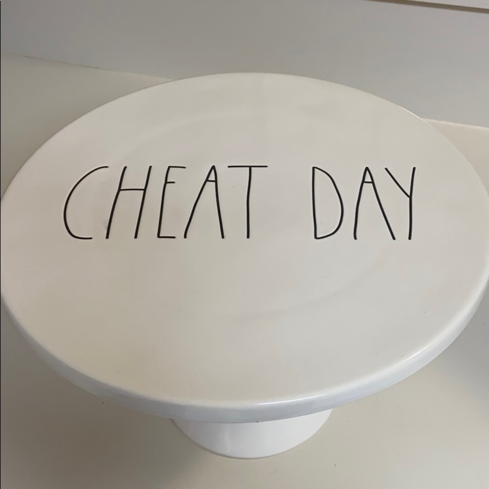 Rae Dunn Cheat Day cake stand
